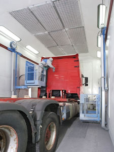 Painting Behind Lorry Cab