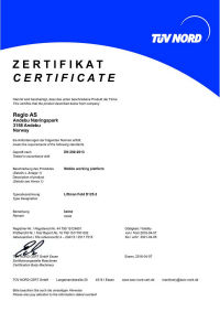 LIFTMAN FOLD Certification